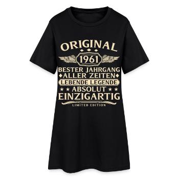 Millésime 1961 Né Légende vivante Anniversaire - Robe T-shirt Femme - noir - Devant