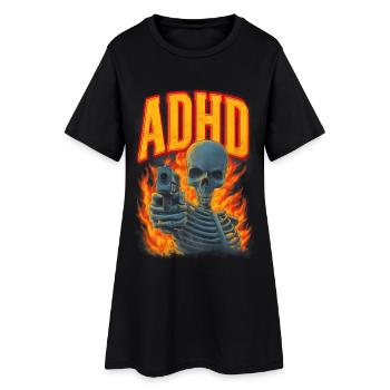 ADHD skeleton - Women’s T-Shirt Dress - black - Front