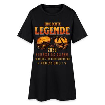Retraite 2026 : la légende quitte le site - Robe T-shirt Femme - noir - Devant