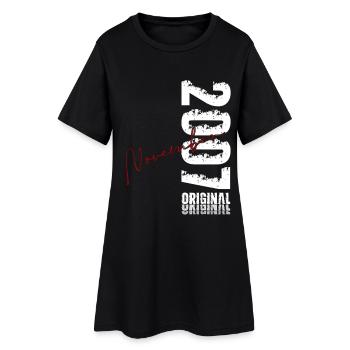 21. Geburtstag Original November Jahrgang 2007 - Frauen T-Shirt-Kleid - Schwarz - Vorne