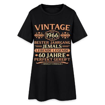 1966 Jahrgang Absolut Einmalig 60. Geburtstag - Frauen T-Shirt-Kleid - Schwarz - Vorne