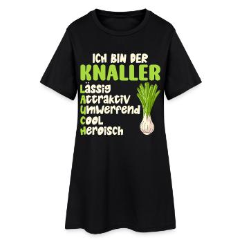 Haltérophile BIN EIN LAUCH LÄSSIG COOL Drôle - Robe T-shirt Femme - noir - Devant