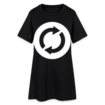 Silhouettes répétitives Conception de pictogrammes - Robe T-shirt Femme - noir - Devant