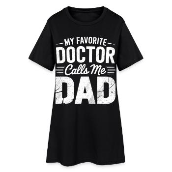 Mon médecin préféré m’appelle papa - Robe T-shirt Femme - noir - Devant