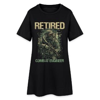 Illustration du génie de combat calme - Robe T-shirt Femme - noir - Devant