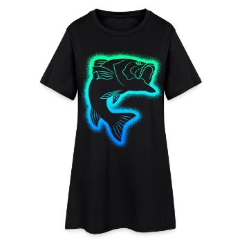 Pêche Pêcheur Enfants Homme Pêcheur Garçons - Robe T-shirt Femme - noir - Devant