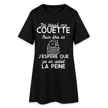 Couette Attaque le Matin - Robe T-shirt Femme - noir - Devant