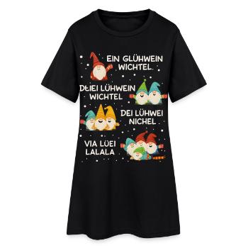 Fusselviecher Un vin chaud, deux nains de vin chaud - Robe T-shirt Femme - noir - Devant