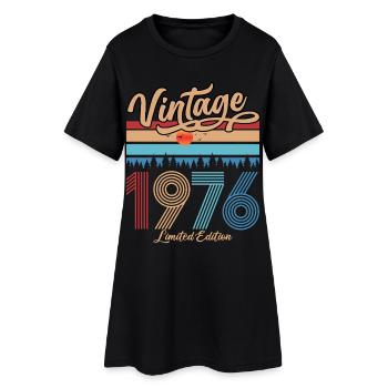 1976 Vintage Anniversary Limited Edition Gift - Women’s T-Shirt Dress - black - Front