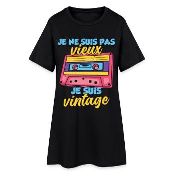 I'm Not Old I'm Vintage Birthday - Women’s T-Shirt Dress - black - Front
