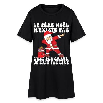 Santa Claus Gift Idea Humor Merry Christmas - Women’s T-Shirt Dress - black - Front