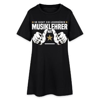 Professeur de musique - Robe T-shirt Femme - noir - Devant
