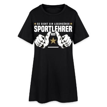 Sportlehrer - Frauen T-Shirt-Kleid - Schwarz - Vorne
