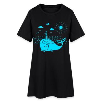 SOUPER - Robe T-shirt Femme - noir - Devant