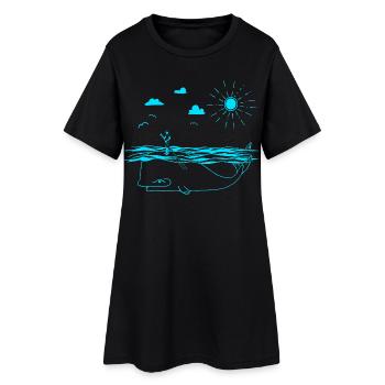 SOUPER - Robe T-shirt Femme - noir - Devant