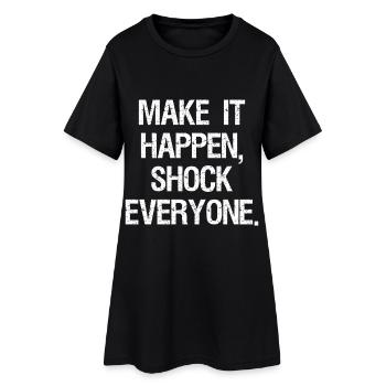 Choquez tout le monde - Robe T-shirt Femme - noir - Devant