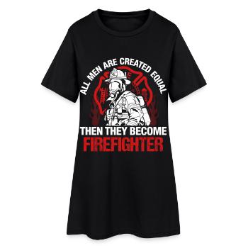 Pompiers - Robe T-shirt Femme - noir - Devant