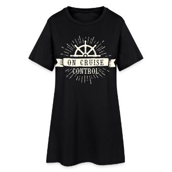 Sur l’emblème nautique du régulateur de vitesse - Robe T-shirt Femme - noir - Devant
