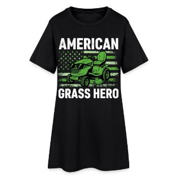 Héros américain de l’herbe - Robe T-shirt Femme - noir - Devant