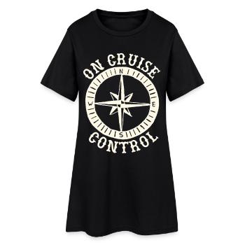 Sur Régulateur de vitesse, Boussole, Écusson, Cercle, Emblème - Robe T-shirt Femme - noir - Devant