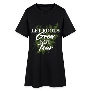 Humanité Égalité Laisser pousser les racines - Robe T-shirt Femme - noir - Devant