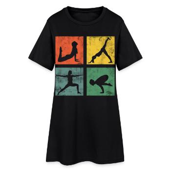 Exercices de yoga Yogini Méditation Fitness Cadeau - Robe T-shirt Femme - noir - Devant