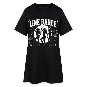 Silhouettes de danse en ligne Nuit au clair de lune - Robe T-shirt Femme - noir - Devant