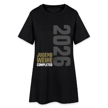 Jugendweihe 2026 - Frauen T-Shirt-Kleid - Schwarz - Vorne