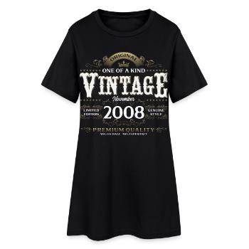 18ème Anniversaire Millésime Novembre Millésime 2008 - Robe T-shirt Femme - noir - Devant