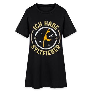 Vacances à la mer du Nord HAVE SYLT FEVER Drôle - Robe T-shirt Femme - noir - Devant