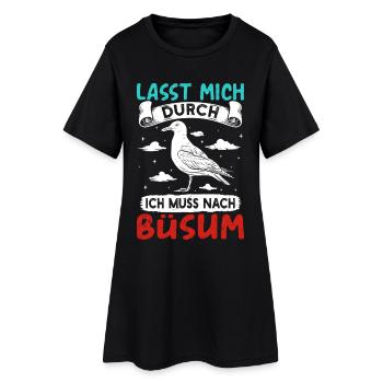 Vacances à la mer du Nord LET ME THROUGH DOIT ALLER À BÜSUM - Robe T-shirt Femme - noir - Devant