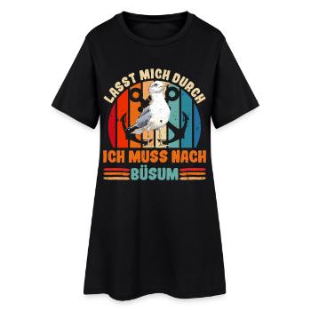 Mer du Nord LAISSEZ-MOI PASSER DOIT ALLER À BÜSUM Lustig - Robe T-shirt Femme - noir - Devant