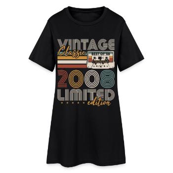 Millésime 2008 Born Cadeau d’anniversaire - Robe T-shirt Femme - noir - Devant
