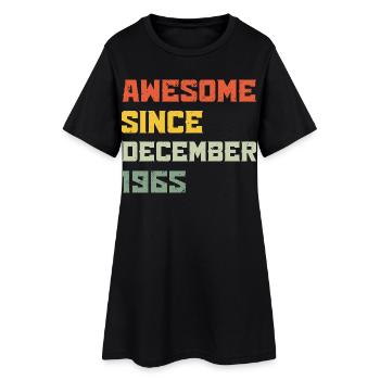 1965 Décembre Cadeau d’anniversaire Vintage Rétro - Robe T-shirt Femme - noir - Devant