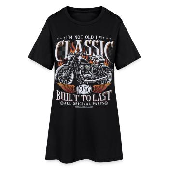 1956 Jahrgang Geburtstag Motorrad Geschenk - Frauen T-Shirt-Kleid - Schwarz - Vorne