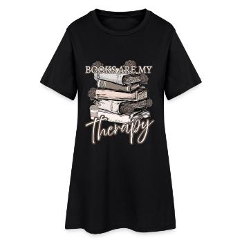 Les livres sont une thérapie – le design pour les amateurs de livres - Robe T-shirt Femme - noir - Devant