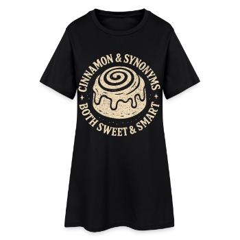 Cannelle Vintage Synonymes à la fois Sweet Smart - Robe T-shirt Femme - noir - Devant