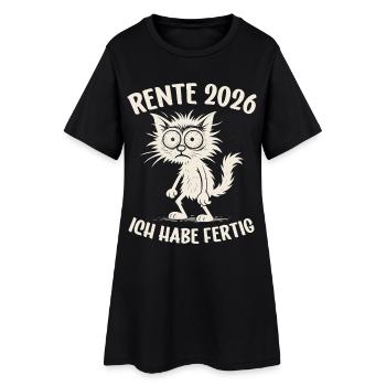 Rente 2026 Ich habe fertig Rente Renteneintritt - Frauen T-Shirt-Kleid - Schwarz - Vorne