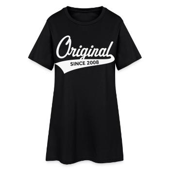 Original depuis 2008 (année de naissance, anniversaire/W) - Robe T-shirt Femme - noir - Devant