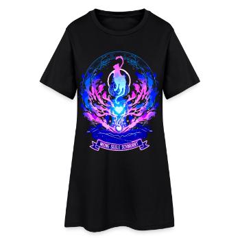 Mon âme ronronne - Déclaration d’aura de chat de yoga - Robe T-shirt Femme - noir - Devant