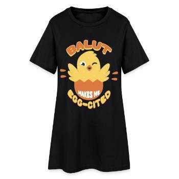 Balut me fait un œuf Cité Philippines - Robe T-shirt Femme - noir - Devant