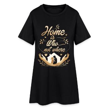 Humanité Égalité La maison est qui pas où - Robe T-shirt Femme - noir - Devant