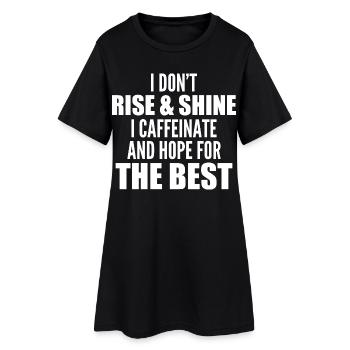 I Don't Rise And Shine  - Robe T-shirt Femme - noir - Devant
