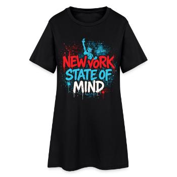 New York State of Mind – Graffiti Street Art Look - Robe T-shirt Femme - noir - Devant