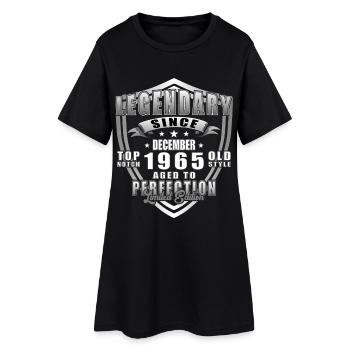 Dezember 1965 Jubiläum 1965 Legenden Dezember - Frauen T-Shirt-Kleid - Schwarz - Vorne