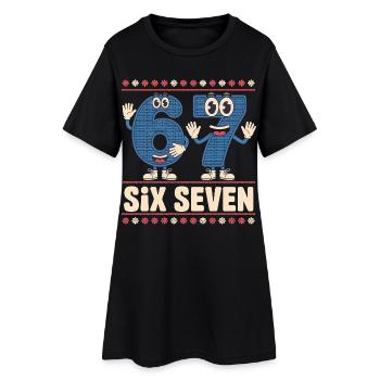 6 7 Six Seven Memes – Christmas Kids Gaming - Women’s T-Shirt Dress - black - Front