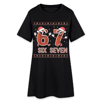 6 7 Six Seven Memes – Christmas - Women’s T-Shirt Dress - black - Front