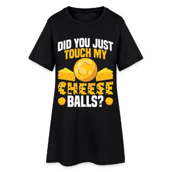 Costume de boule de fromage Foodie Snacks pour femmes - Robe T-shirt Femme - noir - Devant