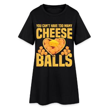 Costume de boule de fromage Foodie pour femmes Snacks - Robe T-shirt Femme - noir - Devant