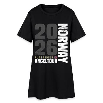 Séjour de pêche Norvège Flatanger - Robe T-shirt Femme - noir - Devant